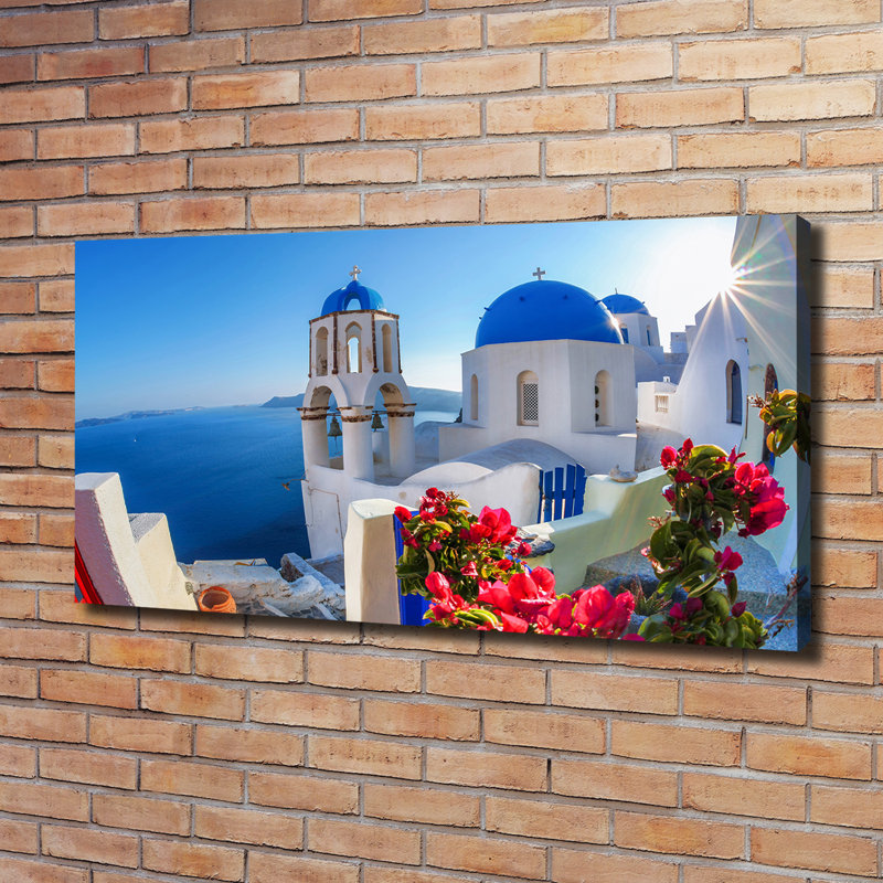 Santorini Greece - Wrapped Canvas Print