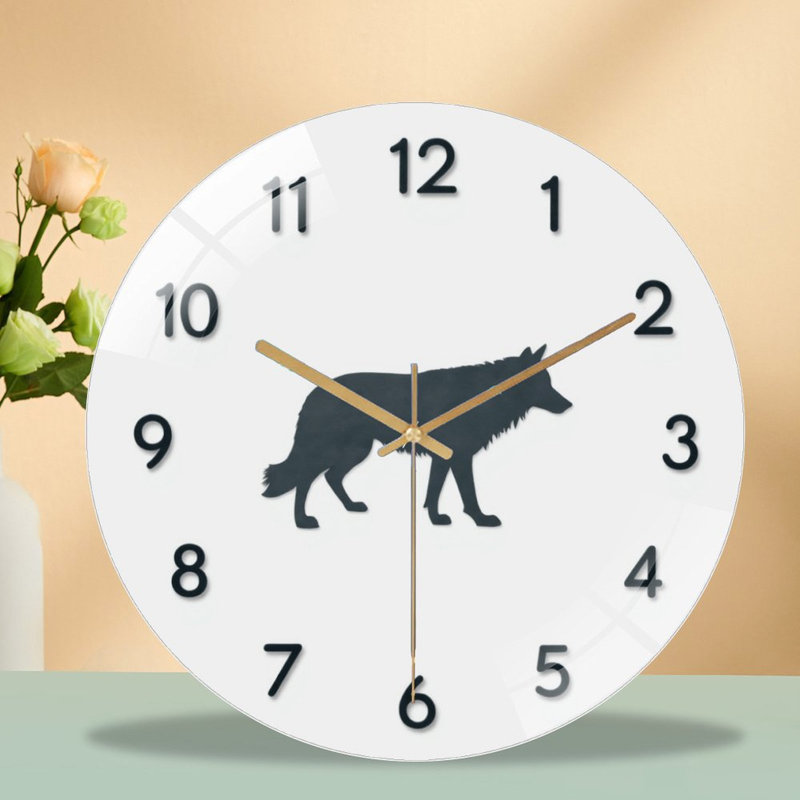 Horloge murale loup