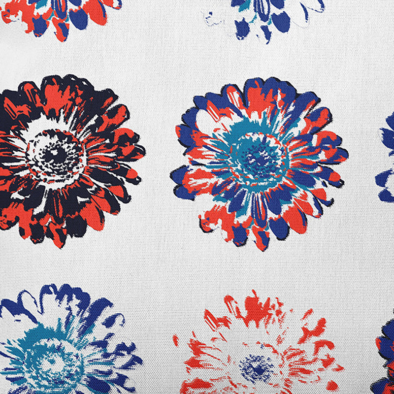 Housse et insert de coussin Happy Hippy, Bleu / corail, H 26 po x l 26 po