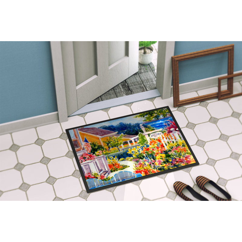 Tapis de porte intérieur anti-dérapant maison Mooresville, Rectangle 2 pi x 3 pi