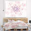 Fleur pleine fleur fractale en tapisserie rose-28509135