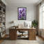 Plantes et fleurs, fleurs d'iris mauves sur toile-969122678