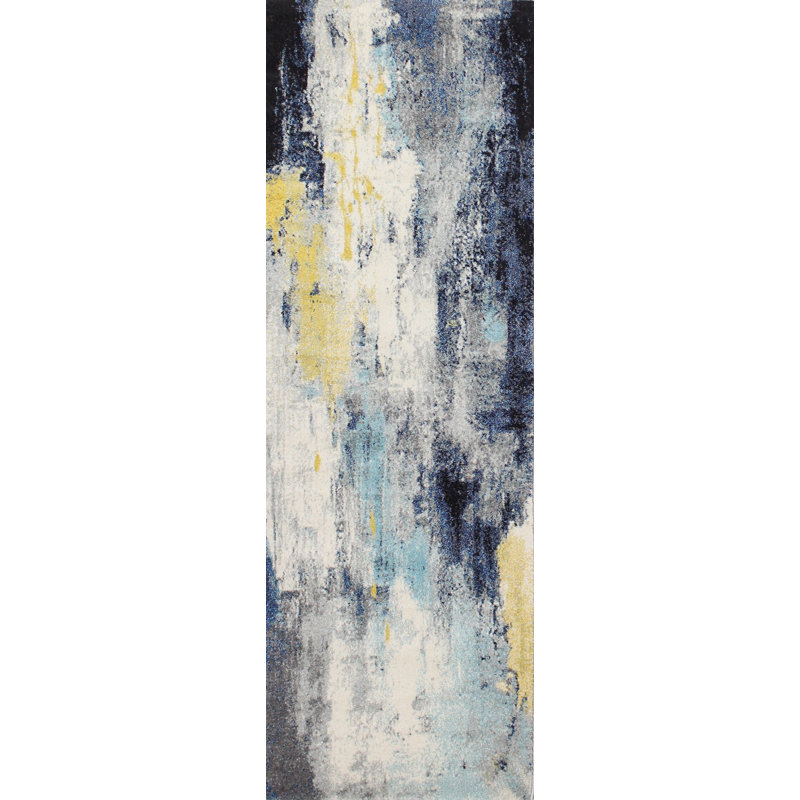 Cronus Abstract Area Rug, Runner 76 x 244cm