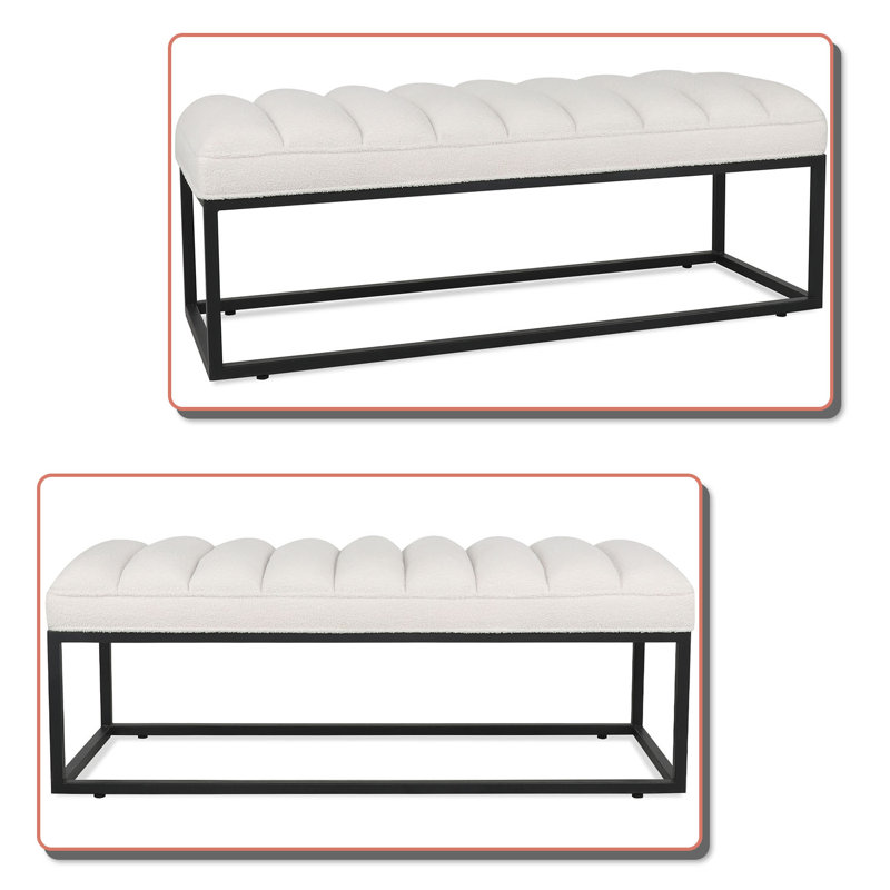 Radita Upholstered Bench, White