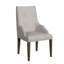 Chaise de salle à manger Borgen avec tissu gris brun moyen (2 par boîte)