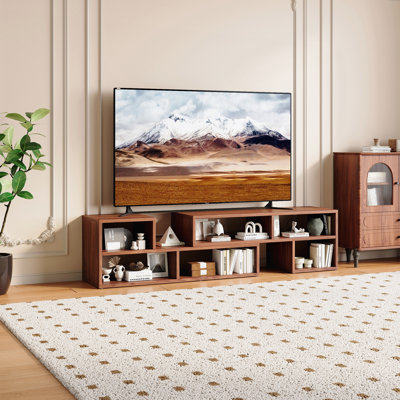 TV Stand, Free‑Combination Open Storage Media Console, Adjustable TV Cabinet for Living Room Bedroom Apartment