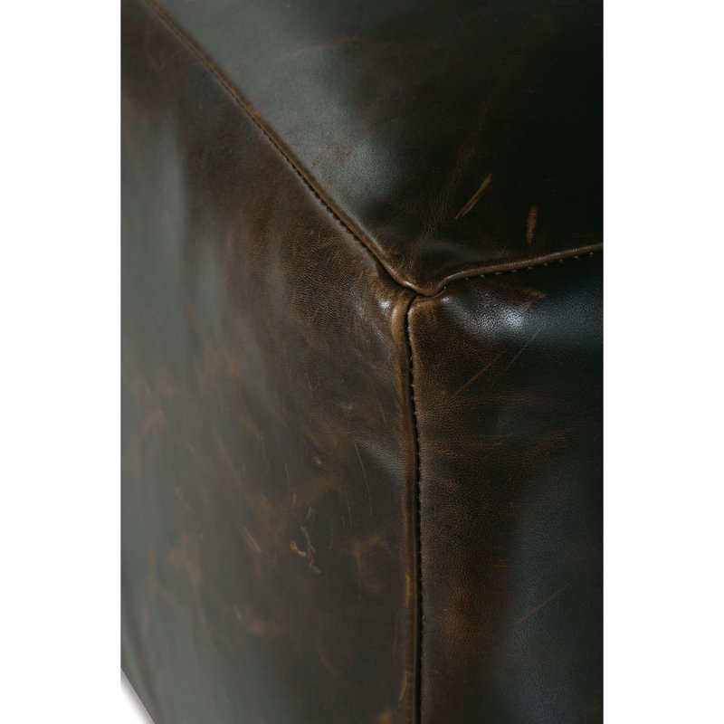 Macon Leather Ottoman, Bark (KL232-80)
