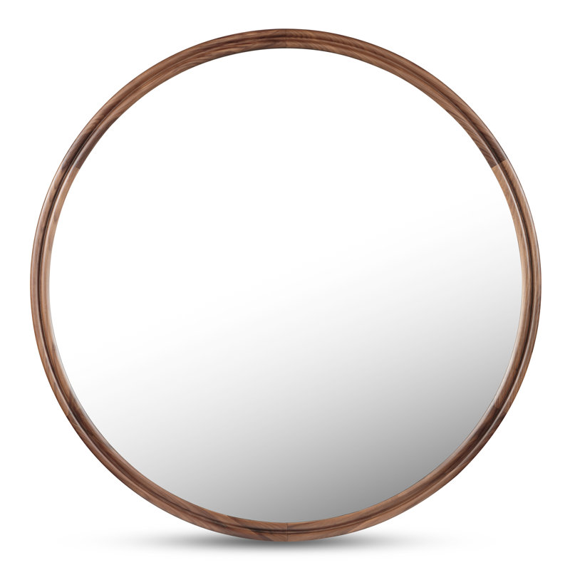 Alcott Mirror, Round, 36" x 36", Wanut