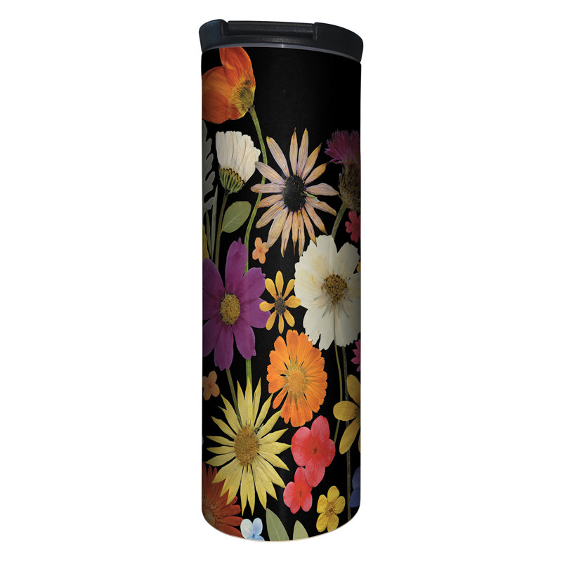 17 oz. Highland Home Verre en acier inoxydable avec couvercle
