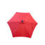 Parasol de patio en acier durable avec lumières à DEL solaires, orange 9 pi