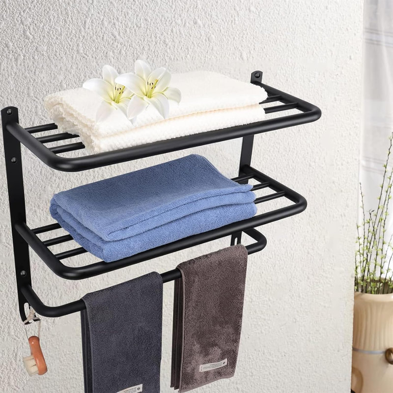Porte-serviettes mural, H 18,5 po x l 16 po x P 8,8 po