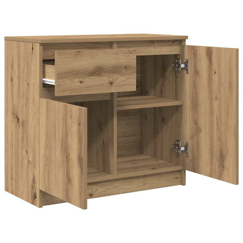 Sideboard With Drawer 71X35x65 Cm Engineered Wood, Artisan Oak