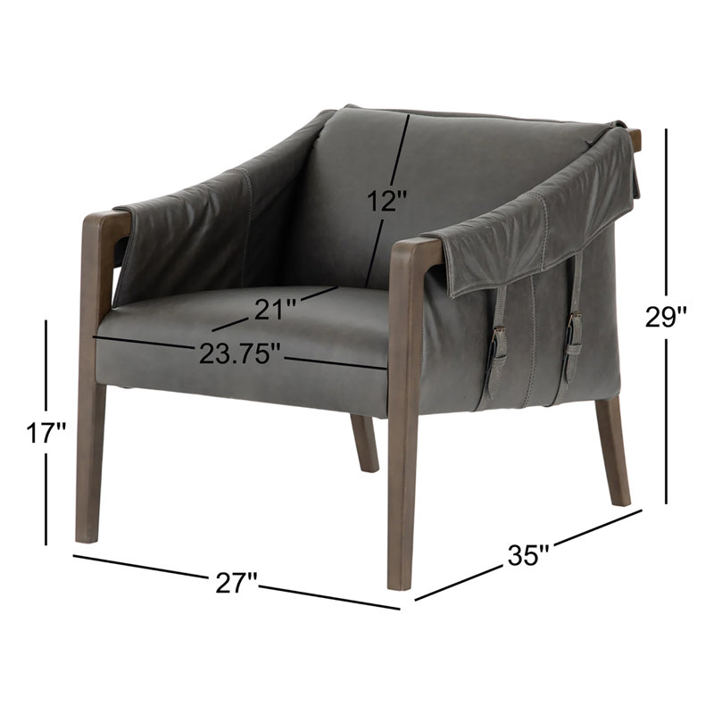 Karin 27" Wide Armchair, Thames Cream Polyester Blend, Brown