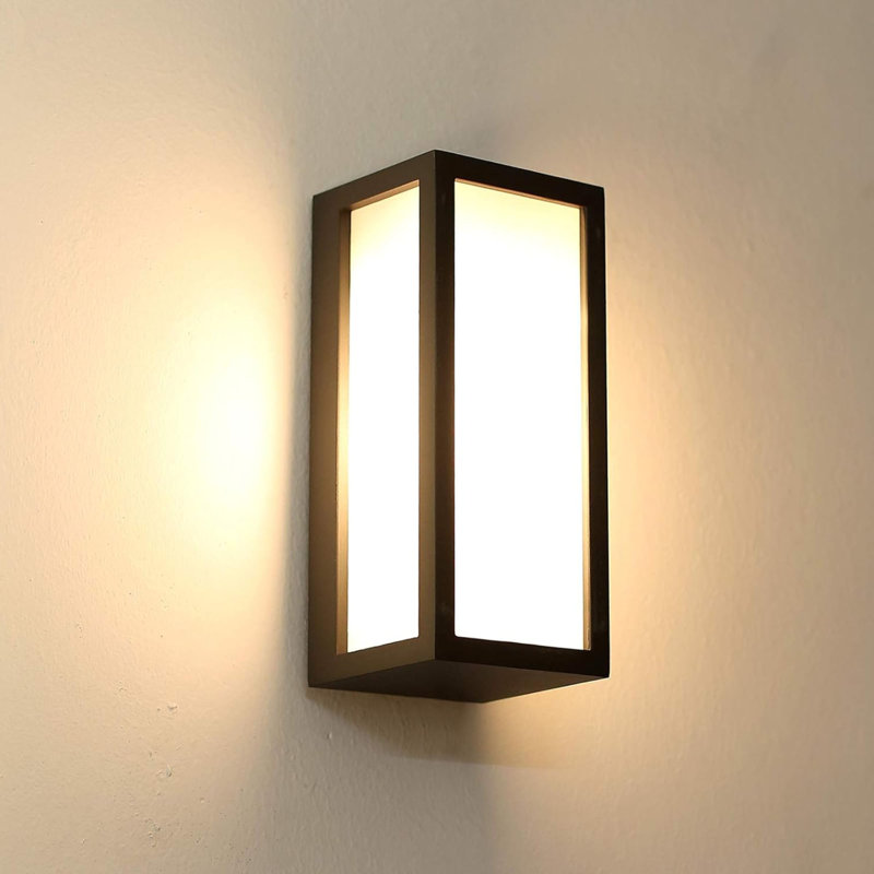 Matte Black 25cm H Outdoor Sconce