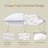  Medium Support Goose Down, Feather Blend Pillow 100% Cotton Cover Bed Pillows-2110471795