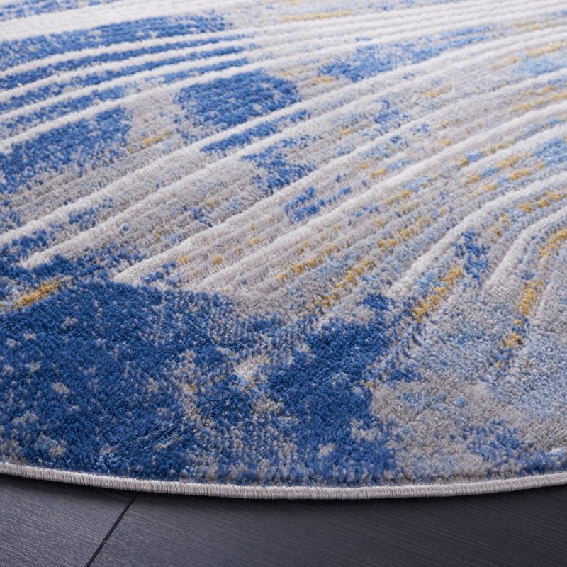 Palma Performance Abstract Rug, Round 6'7"