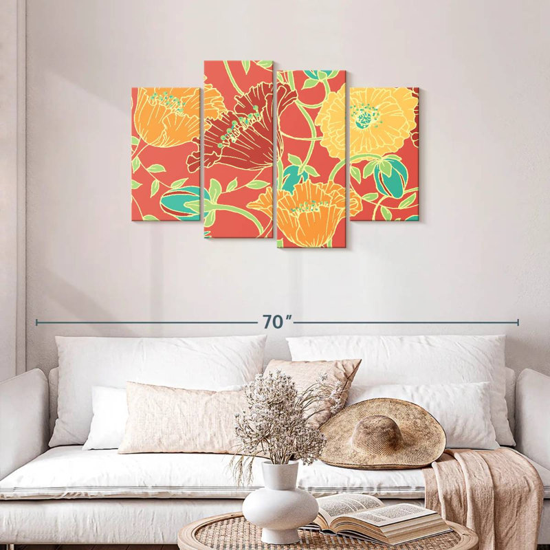 Sucettes et coquelicots Harnek Sunshine, H 27 po x l 43 po