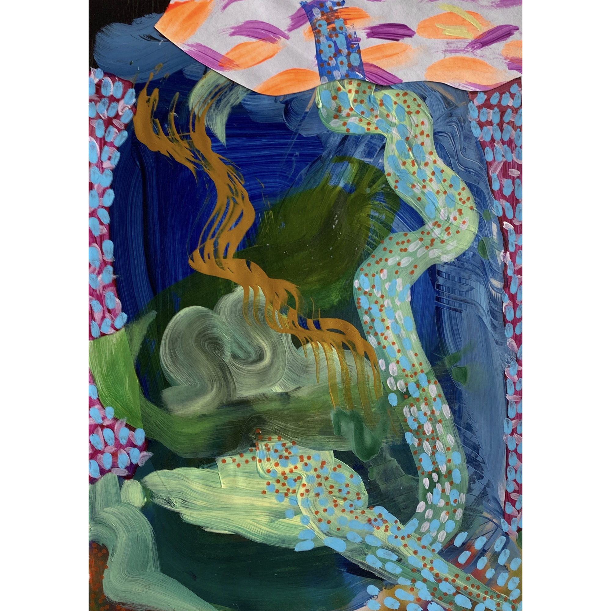 Bosc De Les Fades I by K'era Morgan, White, White Paper Single Picture Framed, 32" H x 24" W