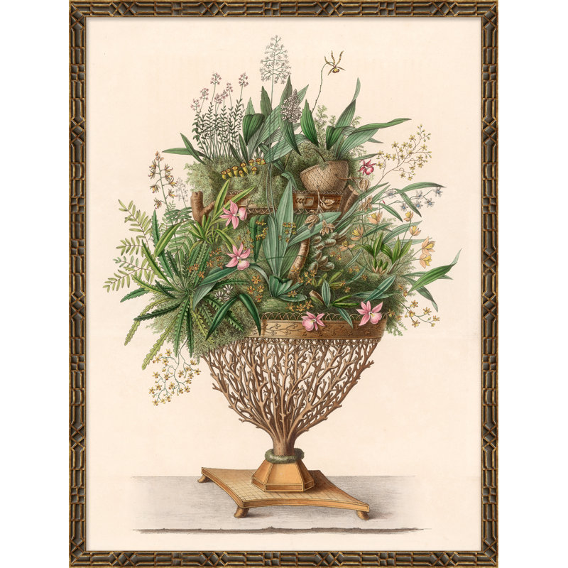 «Floral Urn», reproduction encadrée