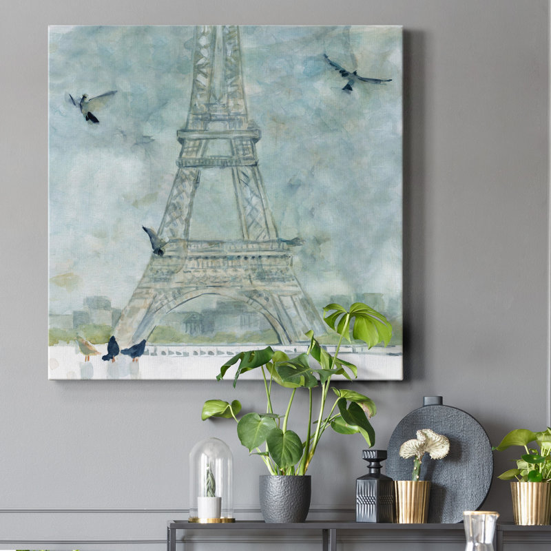 Paris in Flight - Reproduction sur toile tendue, H 40 po x l 40 po x P 1 po