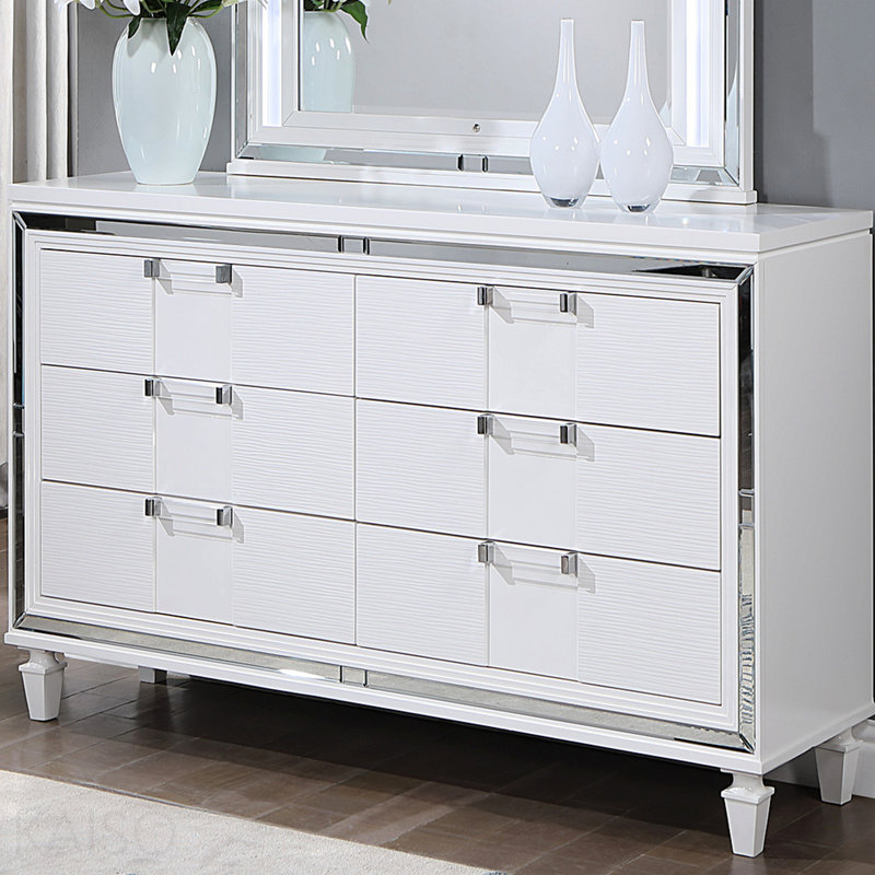 Commode (sans miroir), blanc scintillant
