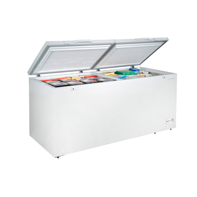 Hamilton Beach 30.0 Cu. Ft. Chest Freezer, Two-Door Deep Freezer with Lock, White