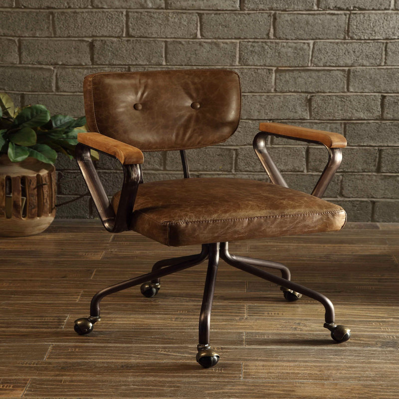 Chaise de bureau Hallie, Brun