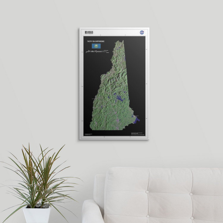 « new hampshire-usg state mosaic », impression, H 24 po x l 15 po x P 1,5 po, Toile