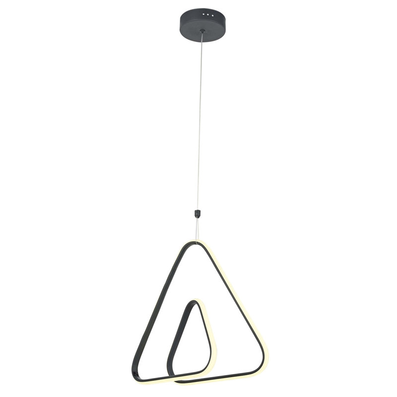 Luminaire suspendu géométrique 1 lumière DEL, Noir