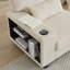 Canapé modulaire en L en forme de L avec canapé convertible 5 places en velours côtelé avec rangement, porte-gobelets et coussins moelleux-76028333
