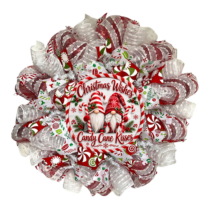 Couronne de Noël Christmas Wishes Peppermint Kisses