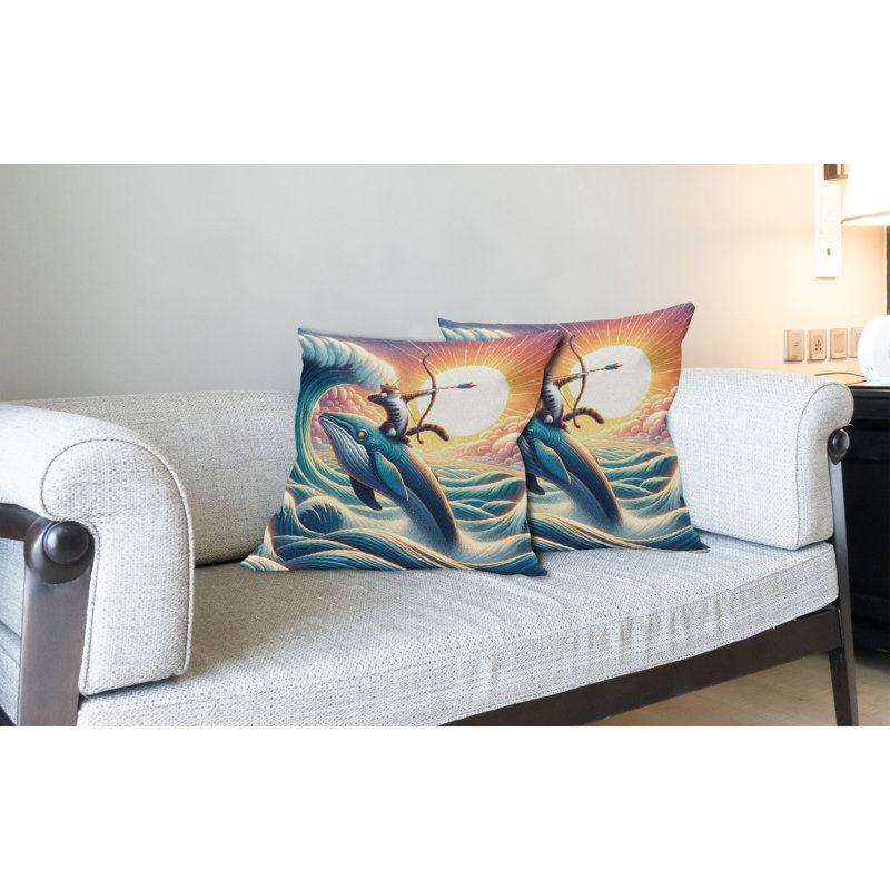 Housse de coussin en tissu pour l'intérieur et l'extérieur, H 20 po x l 20 po, Carré