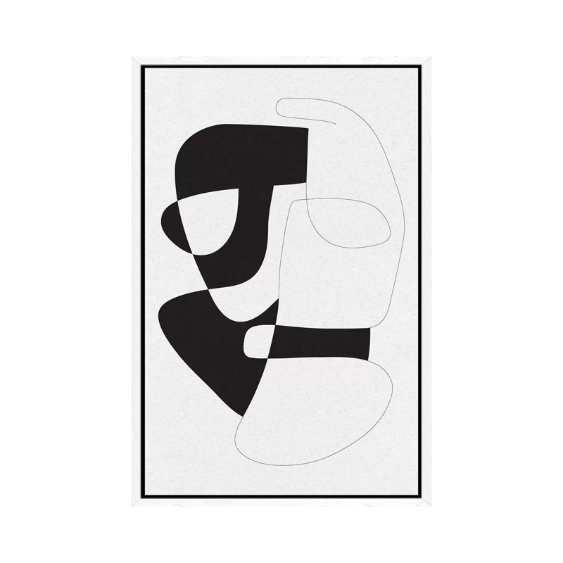 Graphical III - Print on Canvas, White Framed, 66.04cm H x 45.72cm W x 3.81cm D