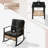 3-Piece Outdoor Wicker Rocking Conversation Set with Cushions-817557751