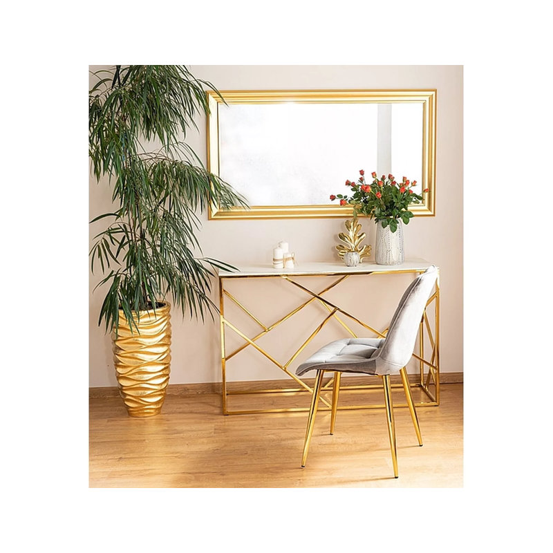 Axelle 120cm Glass Top Console Table