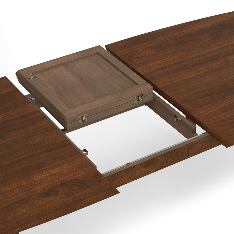 Walnut Mid-Century Modern Extendable Dining Table for Eight