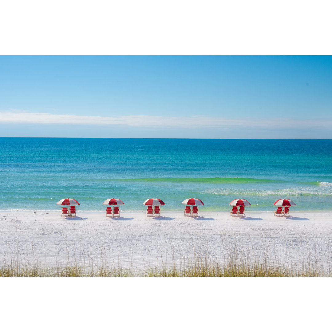 Stühle am Strand - Leinwandbild