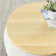 Repose-pieds rond avec rangement, fonction 2 en 1, table de bout avec repose-pieds, avec petit siège, gris clair (25 po x 25 po x 14,7 po)-1058703771
