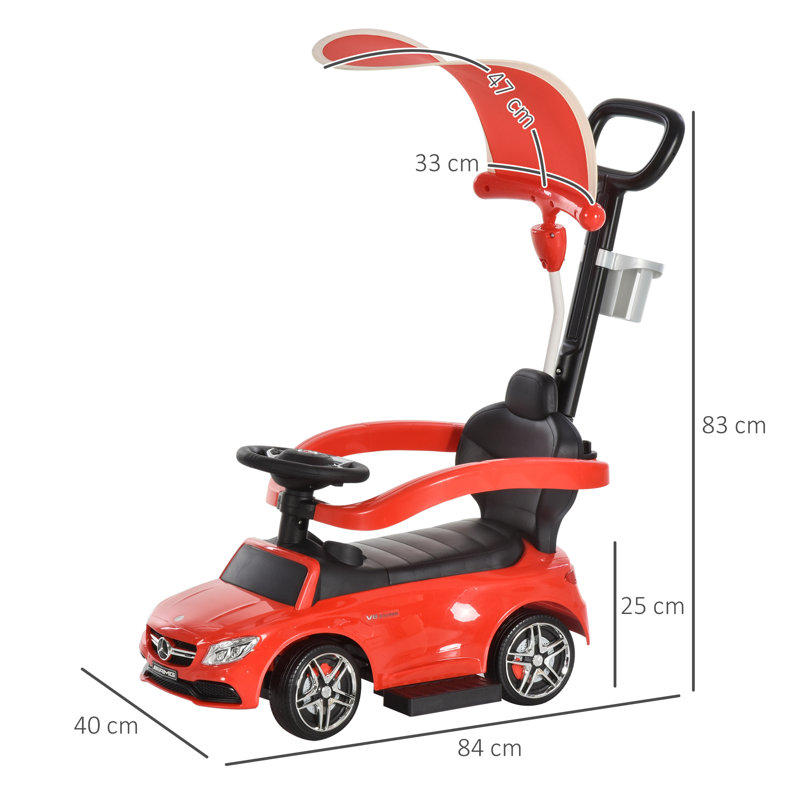Haddad Isabelle & Max Push/Pull Ride On, Red