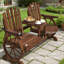 Banc de jardin stable en bois, banc de jardin 2 places