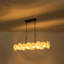 Lustre pour îlot de cuisine 6 lumières à brume blanche