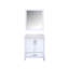 Meuble-lavabo blanc l 30 po x P 22 po, comptoir en quartz blanc et miroir de 28 po-114762984