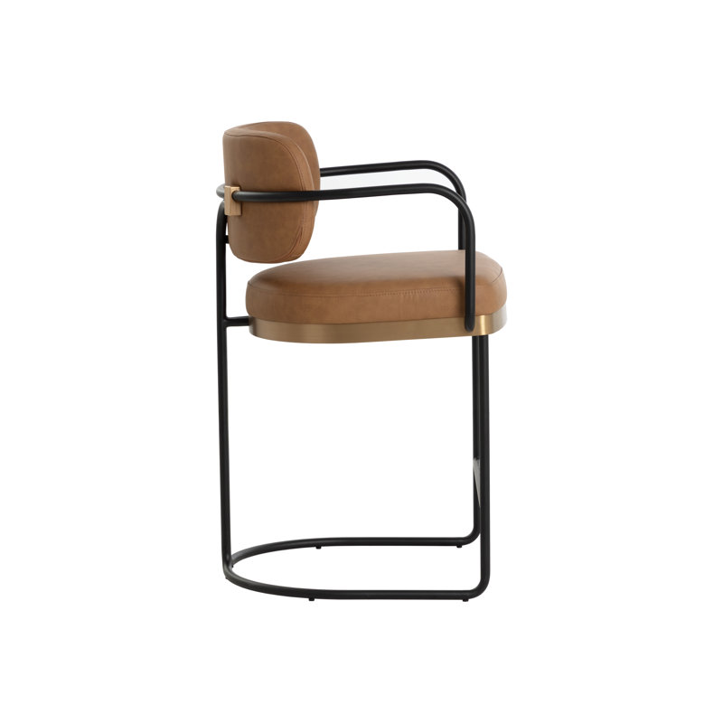 Jalen Counter Stool - Milliken Cognac, Counter Stool (26” Seat Height)
