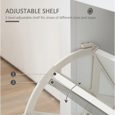 12 Pair Flip Down Shoe Storage