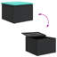 Ensemble de canapé de jardin vidaXL 8 pièces en rotin de polyester noir et turquoise