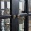 Vitrine Curio avec portes en verre, tablettes réglables pour objets de collection, conception à quatre portes, vitrine rétro, ampoule E26 incluse-130805906-130805904