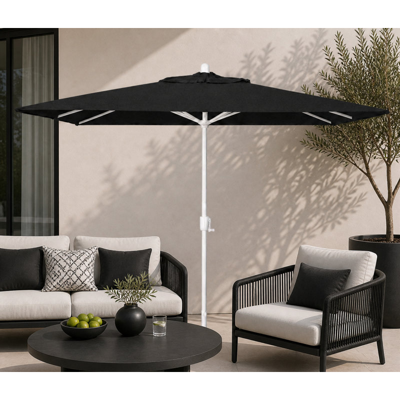 cantilever patio umbrella with 360 degree rotation with bace 11 x 9 ft 360° and Easy Tilt Adjustment-Beige BestChoiceProducts10ftSquareWoodgrainPattern2-TierOutdoorSolarLEDCantileverUmbrellaw/Base-FogGray Size:141 cm Includes 1 patio cantilever Summit Living 13ft Double-Sided