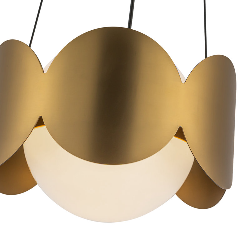 Ciel 1 - Light Pendant, White/Gold, Gold