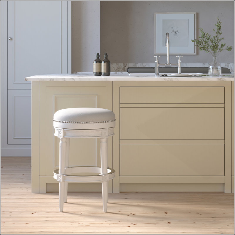 Tabouret de bar pivotant sans dossier 31 po en bois
