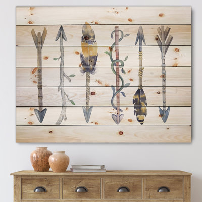 " Colorful Ethnics Arrows In Native American Style " Painting Print